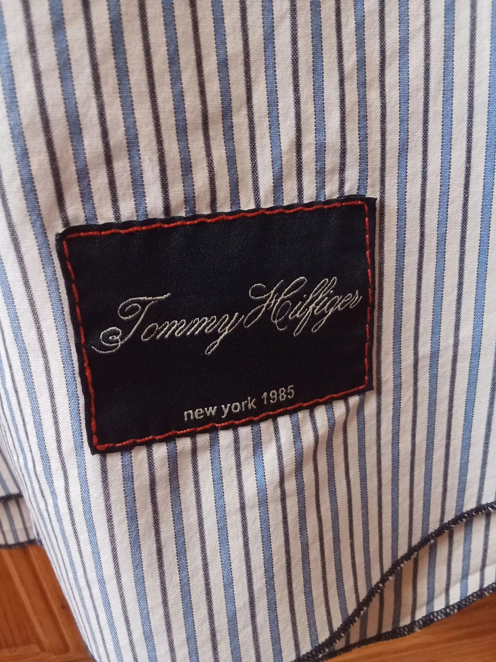 Camisa de homem riscas azuis e brancas tamanho XL nova 100% algodão – photo 6